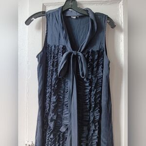 Bill Blass 100% silk maxi dress. Size Small. Dark navy blue. Worn ones